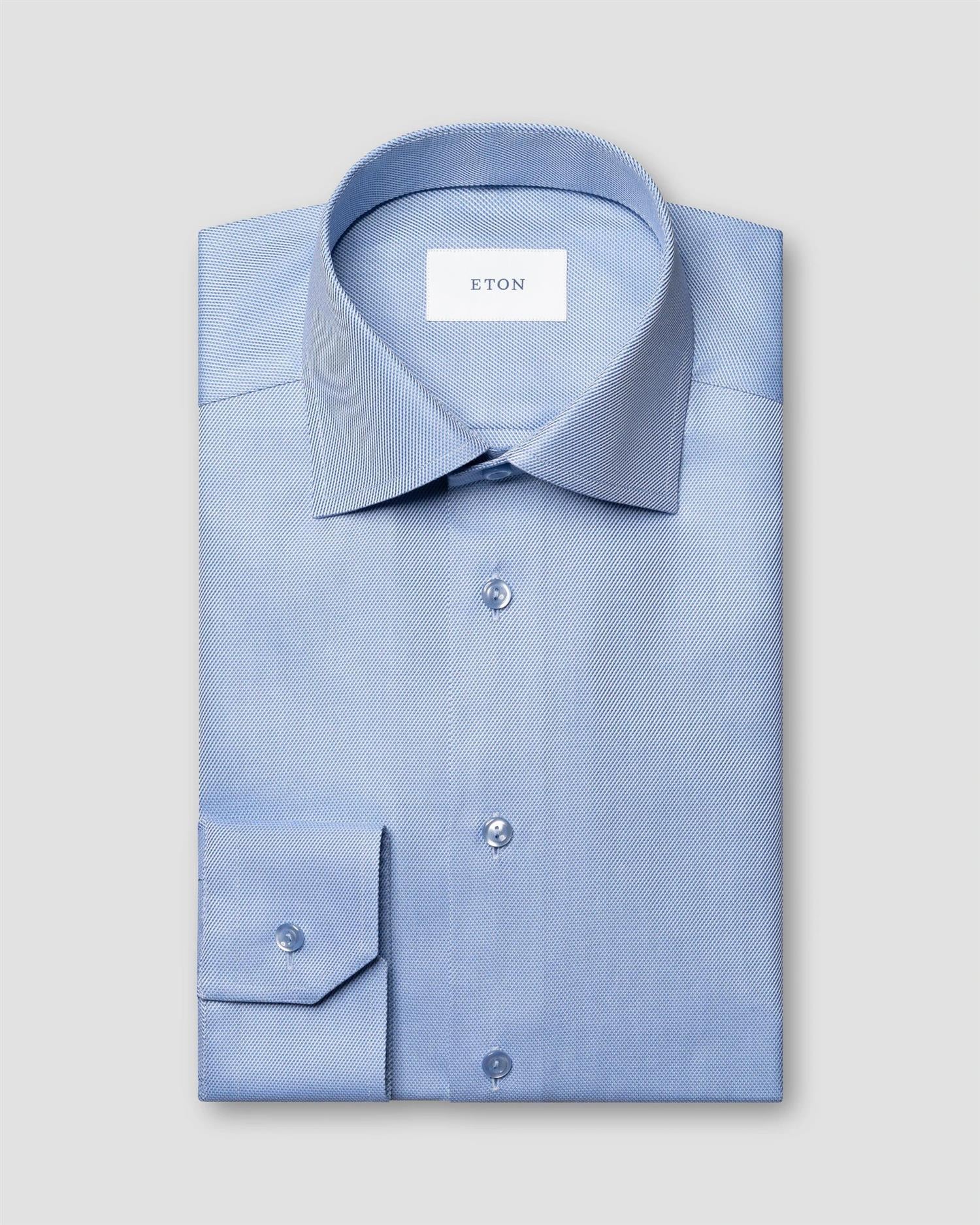 Skjorte - Semi Solid Signature Twill Contemporary Shirt Blue