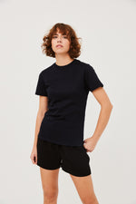 T skjorte - Roundneck Cotton Jersey Tee Dark Navy