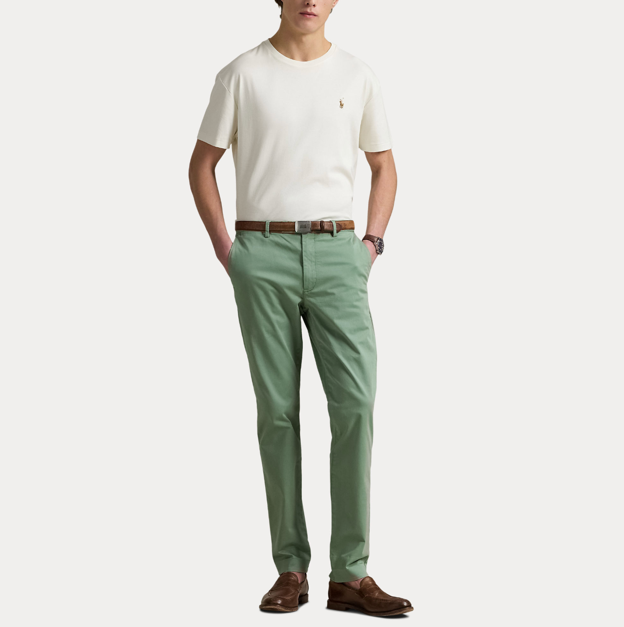 T-skjorte - Custom Slim Fit Soft Cotton T-Shirt Pale Cream