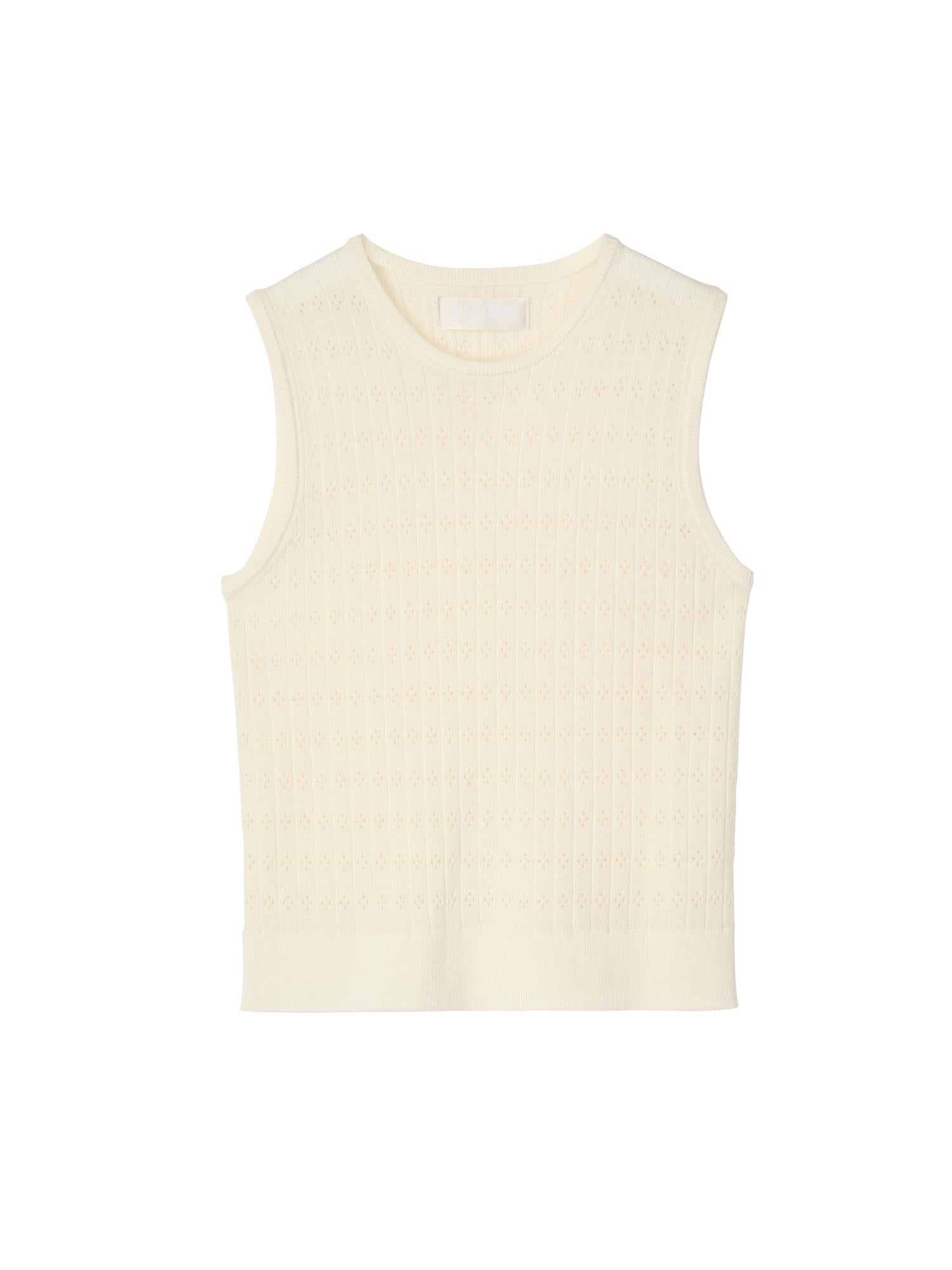 Singlet - Pointelle Classic Tank Cream