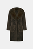 Kåpe - Feather Yarn Knit Coat Avocado