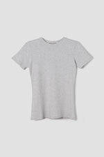 T skjorte - Roundneck Cotton Jersey Tee Grey Melange