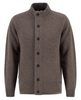 Genser - Essent Patch Zip Through Knitted Jumper Dark Stone