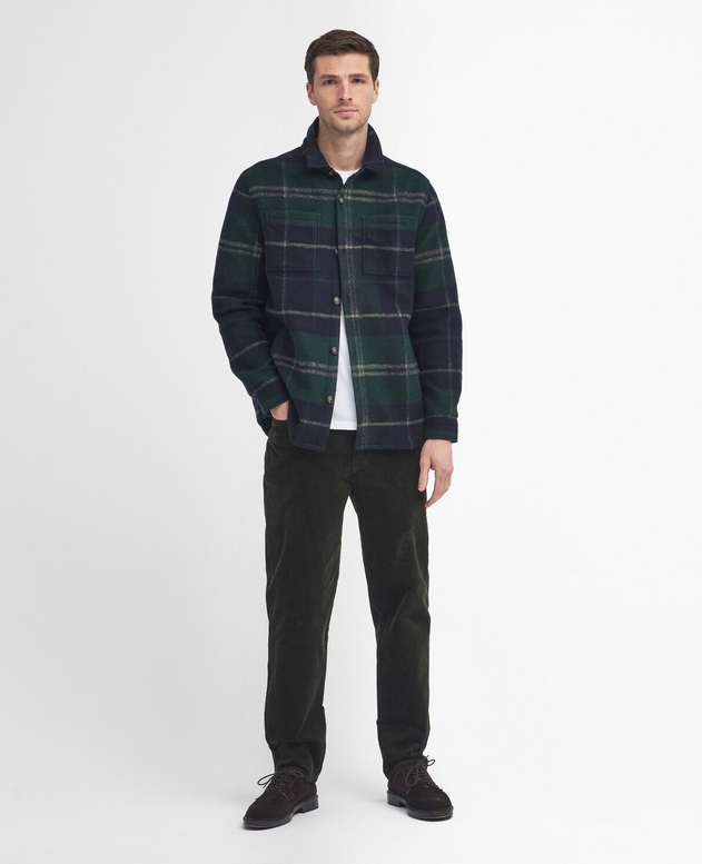 Skjorte - Chapter Tailored Check Overshirt Green Loch Tartan
