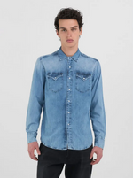 Skjorte - Regular Fit Denim Shirt Light Blue