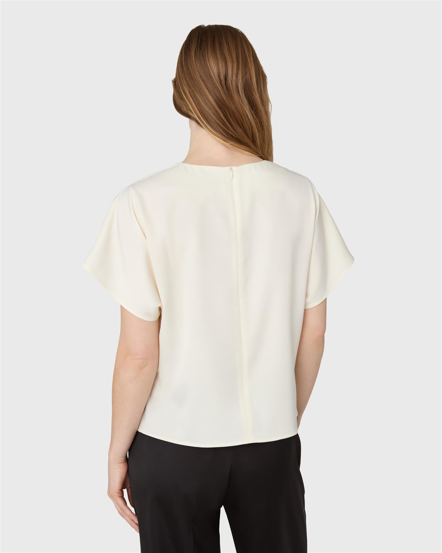 Topp - Mia Satin Top Creme