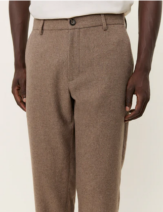 Bukse - Como Reg Wool Suit Pants Desert Taupe