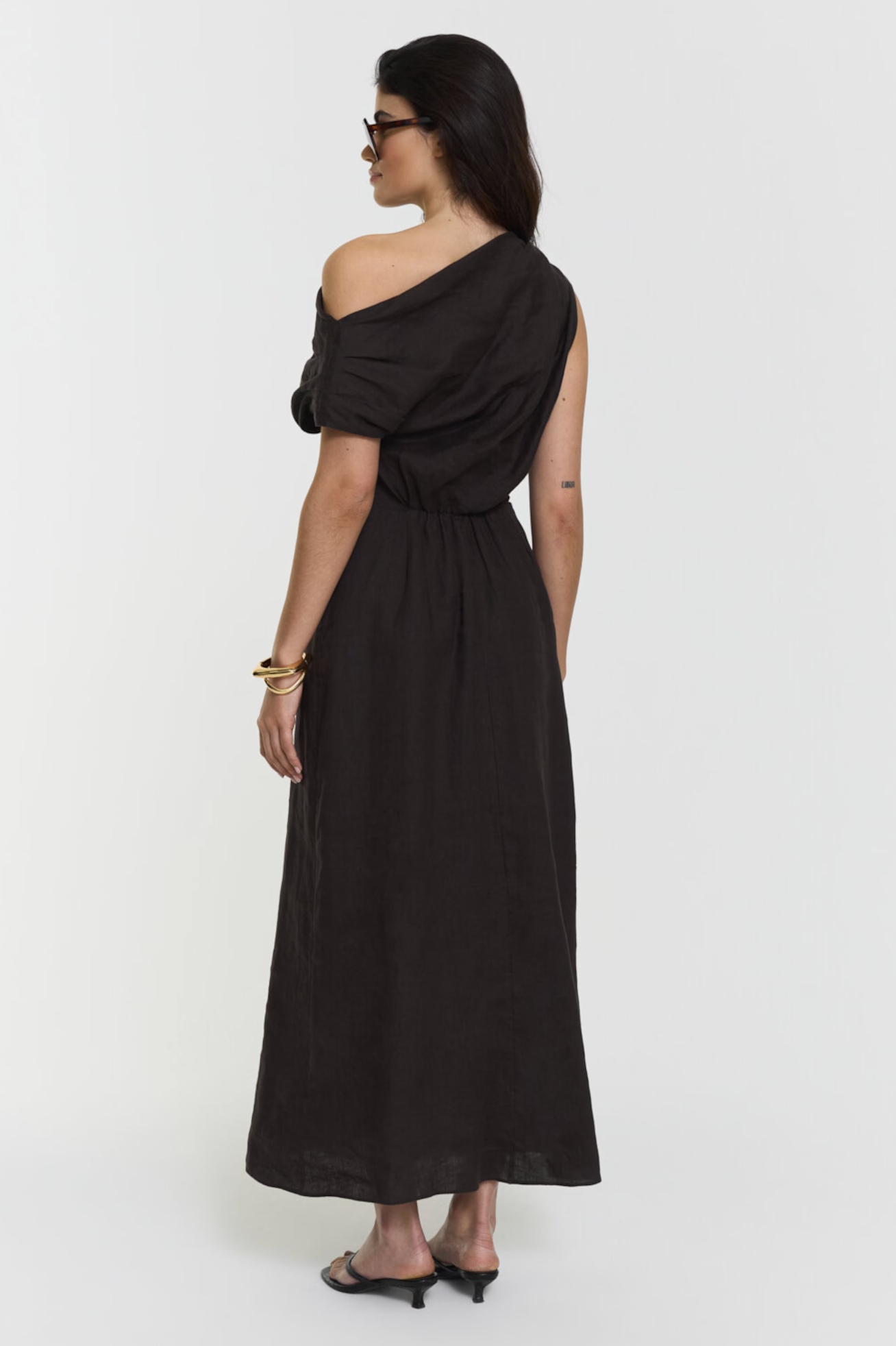 Kjole - Reina Linen Dress Coffee