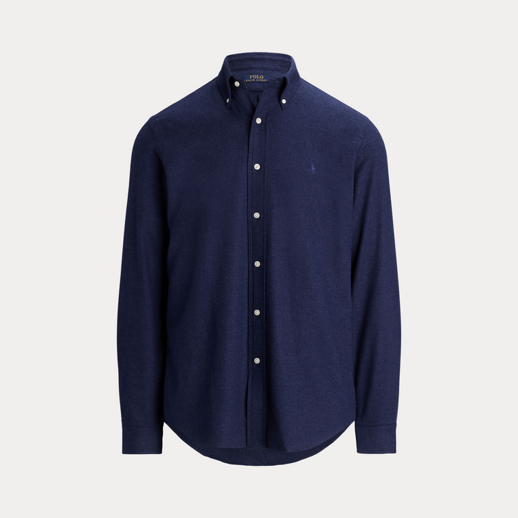 Skjorte - Custom Fit Performence Twill Shirt Navy Heather