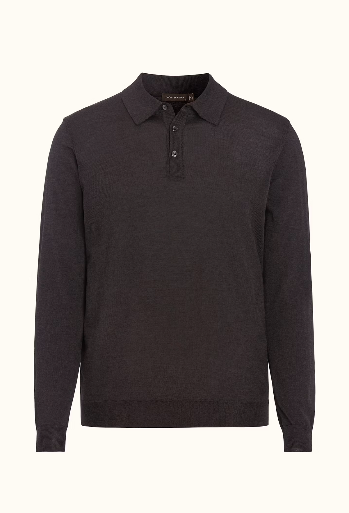 Genser - Regular Fit Genser Ekstra Fin Merinoull Brown Flannel