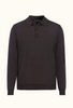 Genser - Regular Fit Genser Ekstra Fin Merinoull Brown Flannel