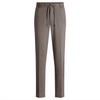 Bukse - Modern Fit Trousers In A Linen Blend Dark Brown