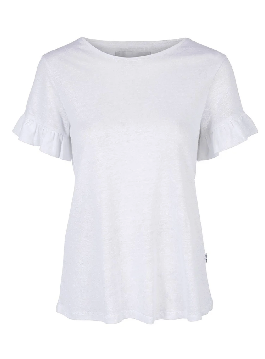 T Skjorte - Lara Linen Tee White