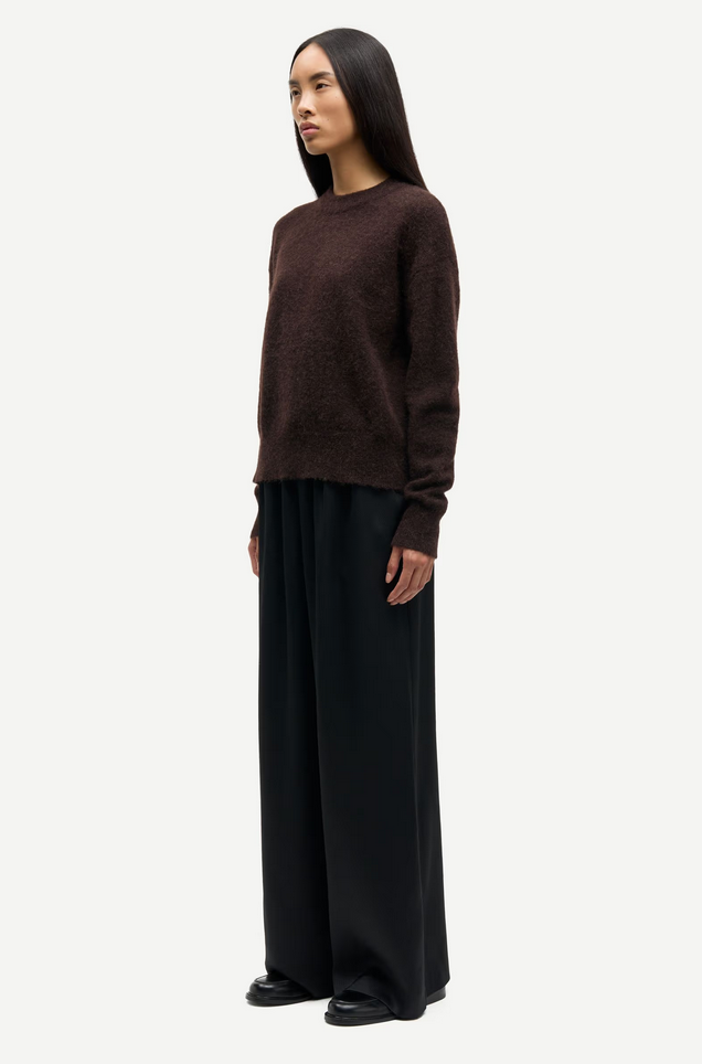 Genser - Anour O-Neck 7355 Black Coffee