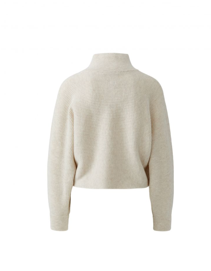 Genser - Pullover High Neck Beige Melange