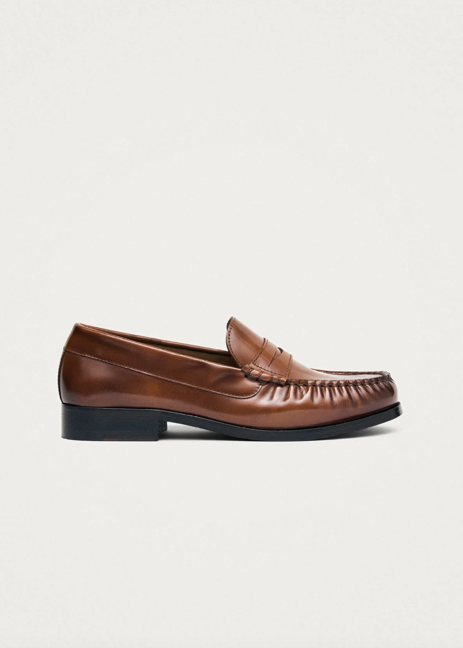 Loafers - Rivet Vintage Effect Tan Leather Loafers
