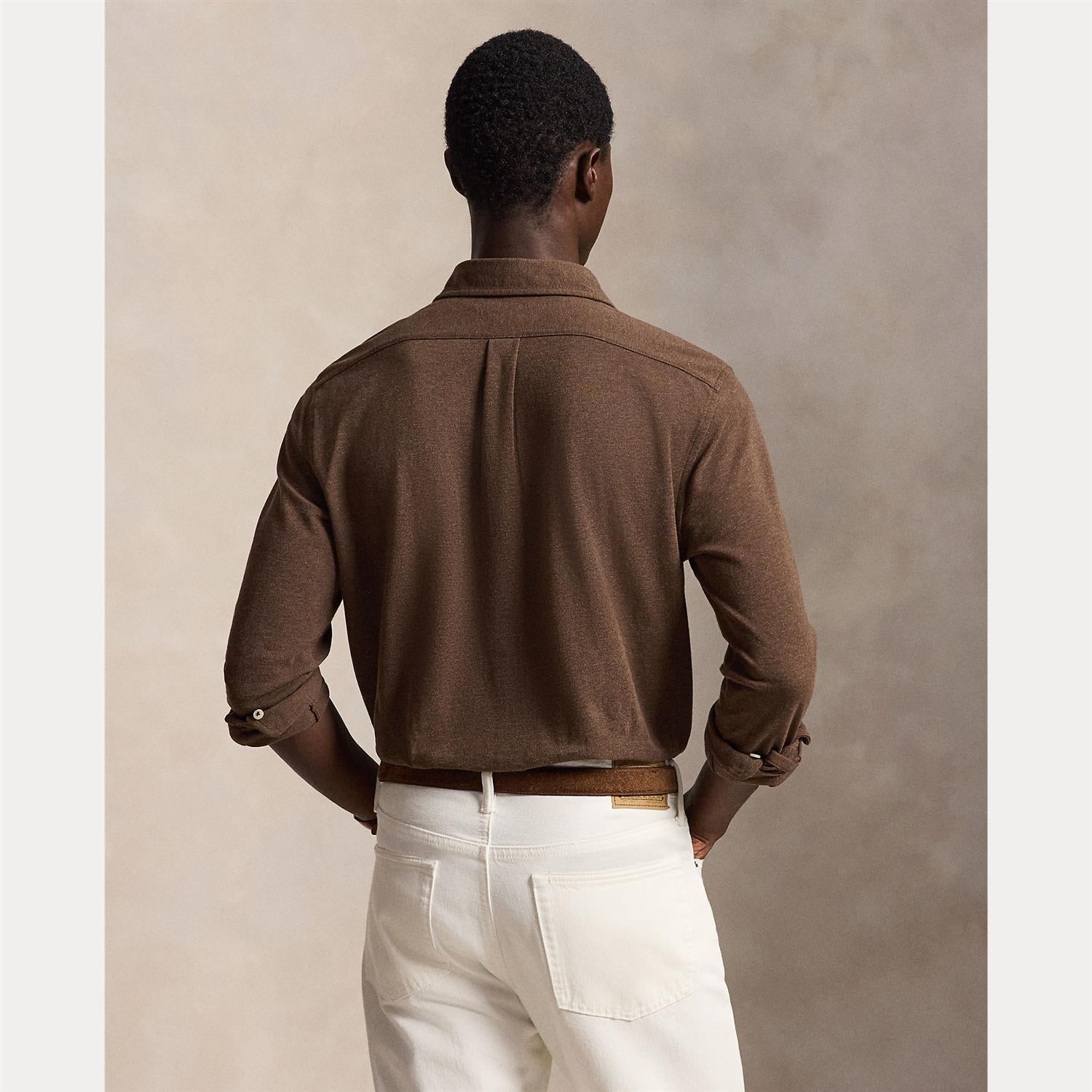 Skjorte - Featherweight Mesh Nutmeg Brown