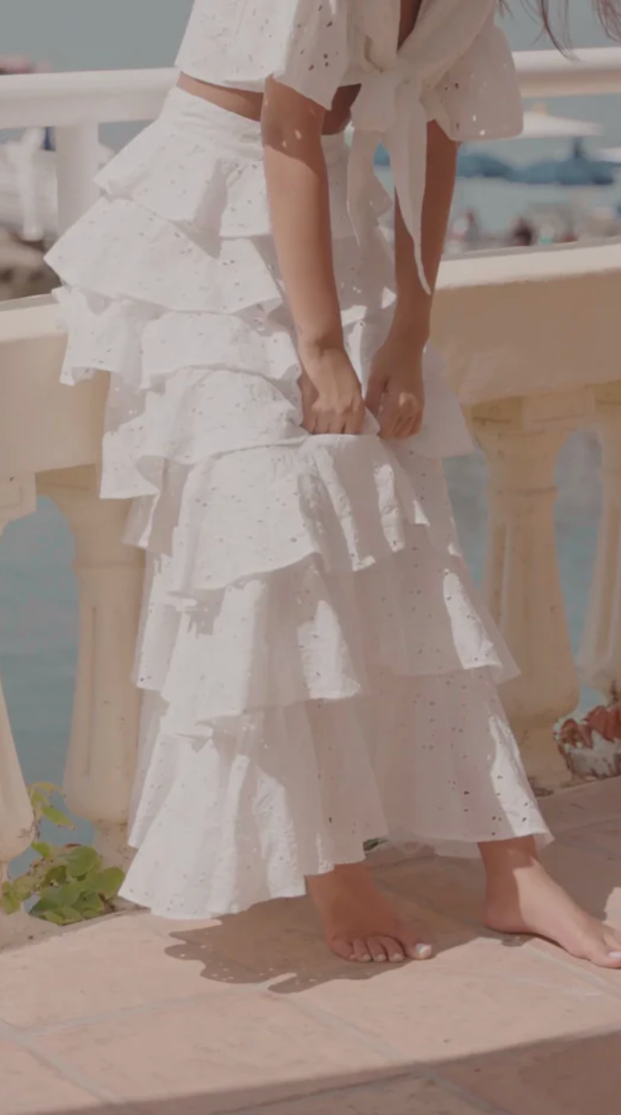 Skjørt - Angel Maxi Skirt White