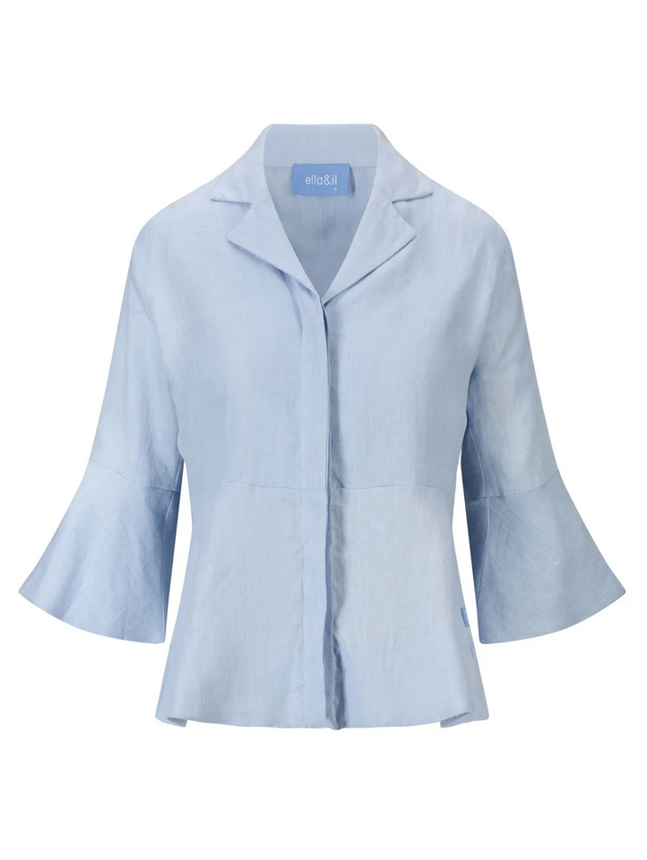Bluse - Guro Linen Shirt Kentucky Blue