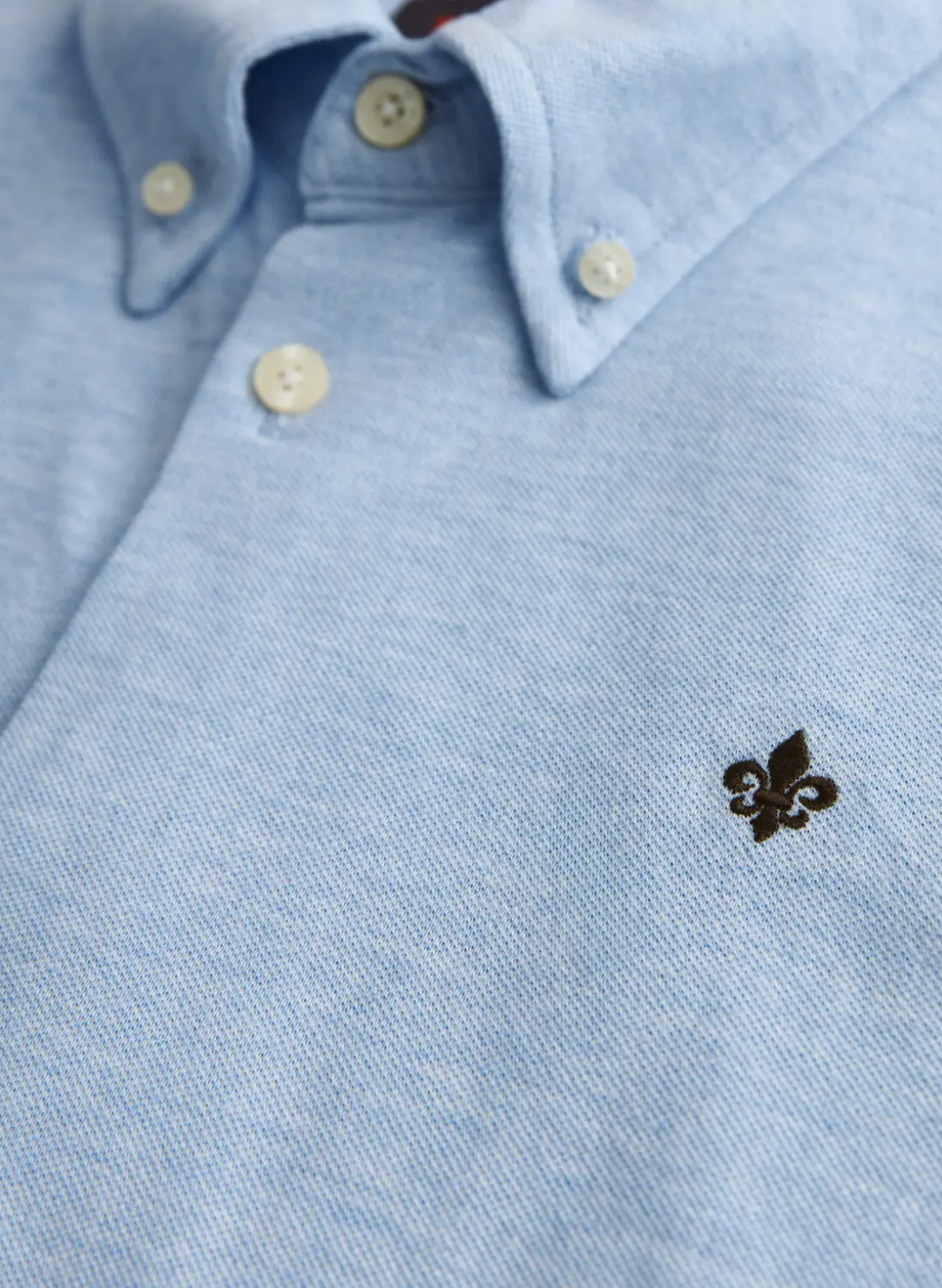 Skjorte - Camden Pique Shirt  Blue