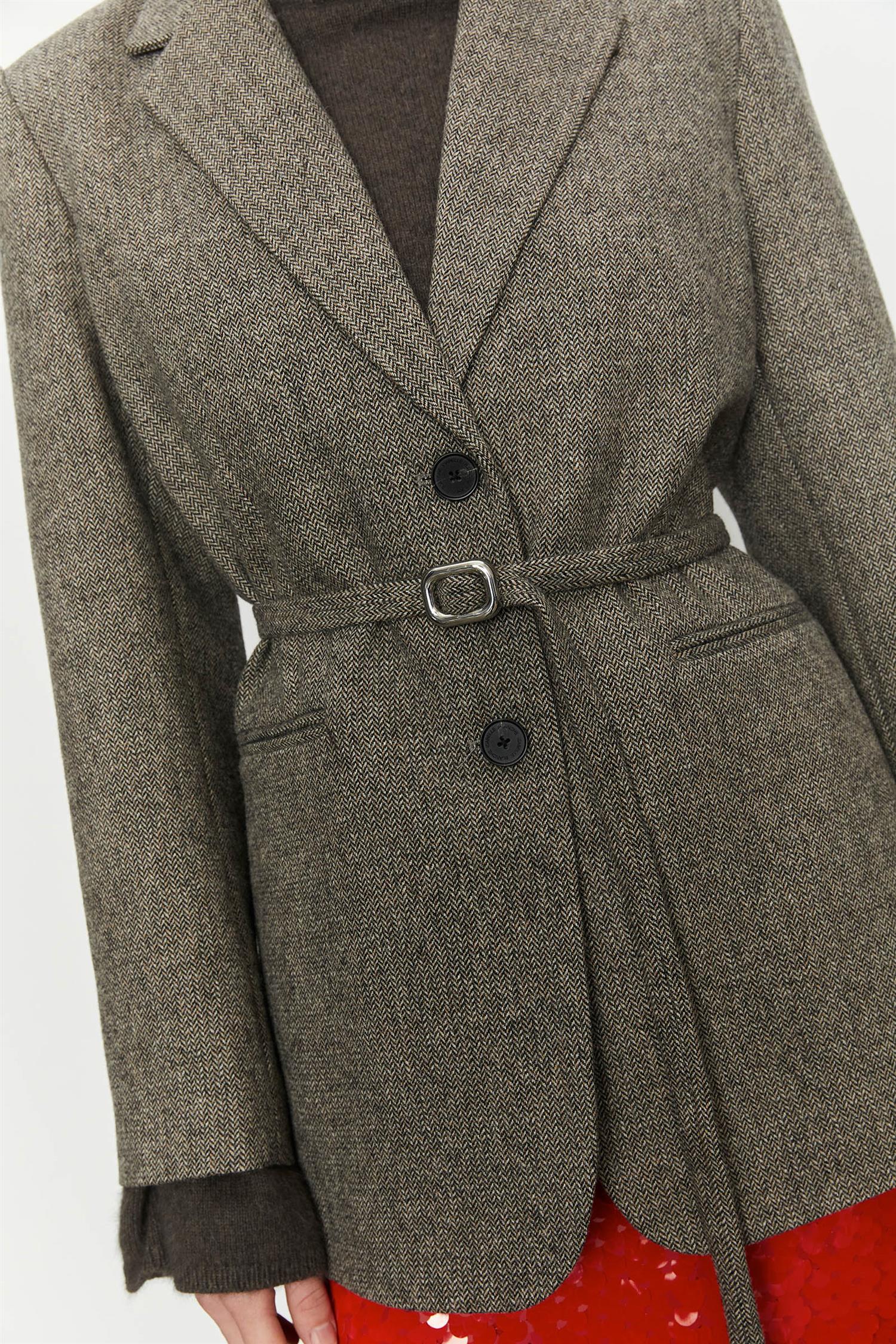 Blazer - Single-Breasted Wool Jacket Nero