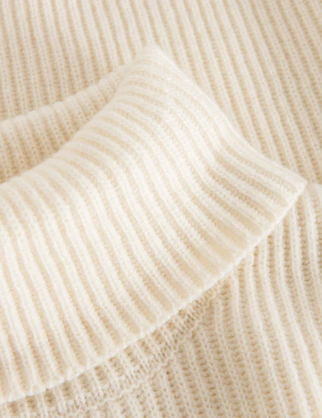 Genser - Eddie Wool Rib Rollneck Knit Ivory