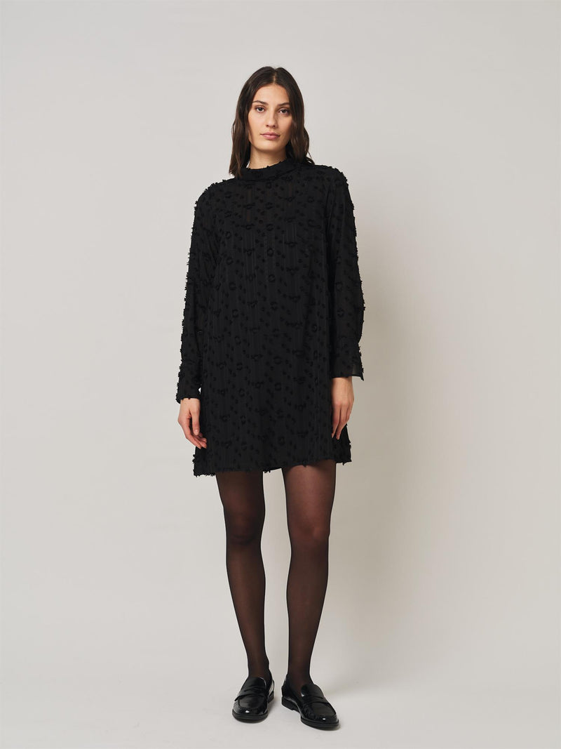 Kjole - Julia Mock Neck Dress Black