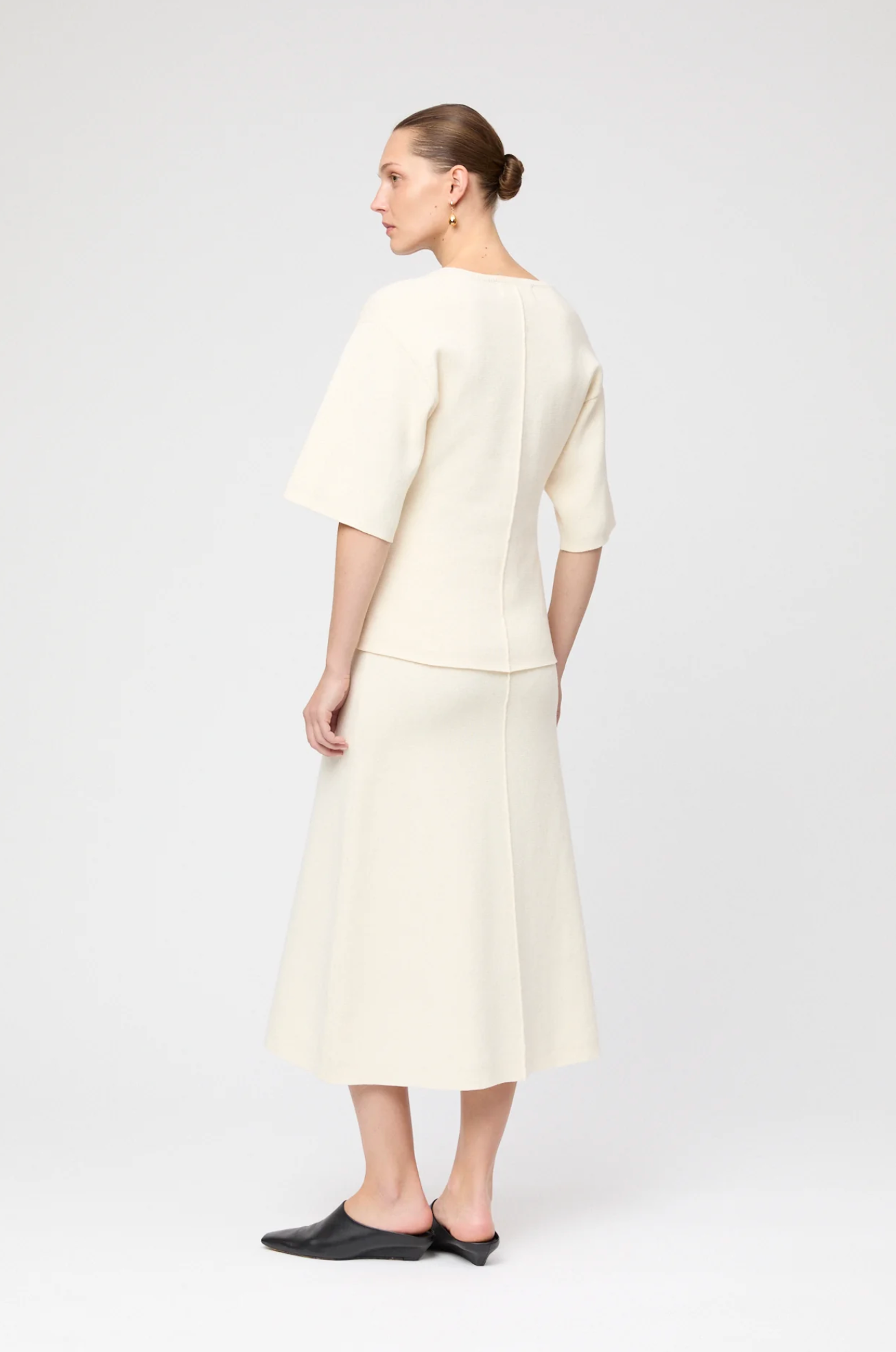 Skjørt - Milano Knit Maxi Skirt Macadamia