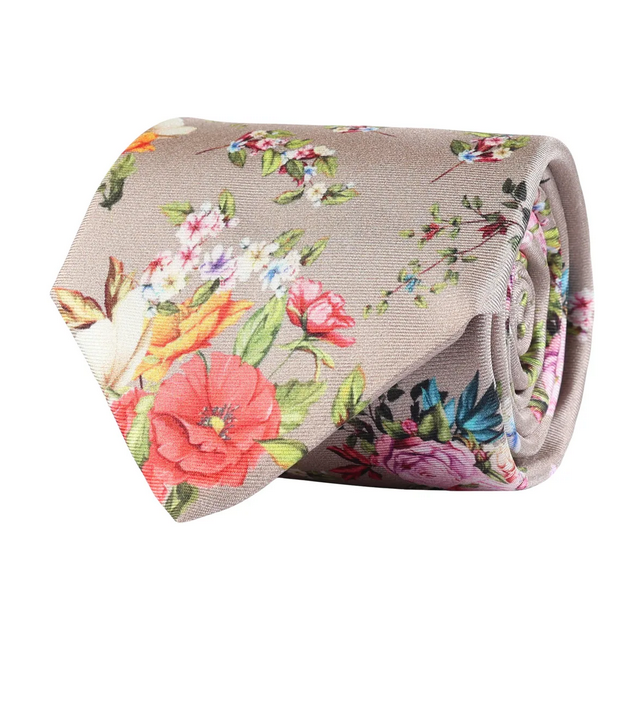 Slips - Classic Tie Flower Twill 805 Beige