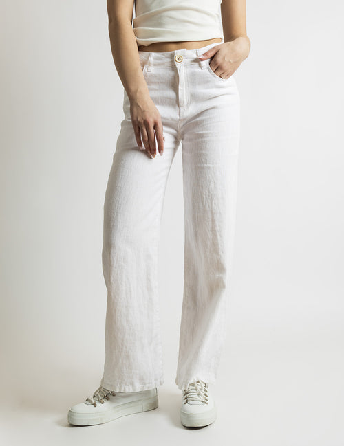 Bukse - Culotte Linen White