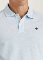 Pique - Camden LS Polo Shirt Light Blue