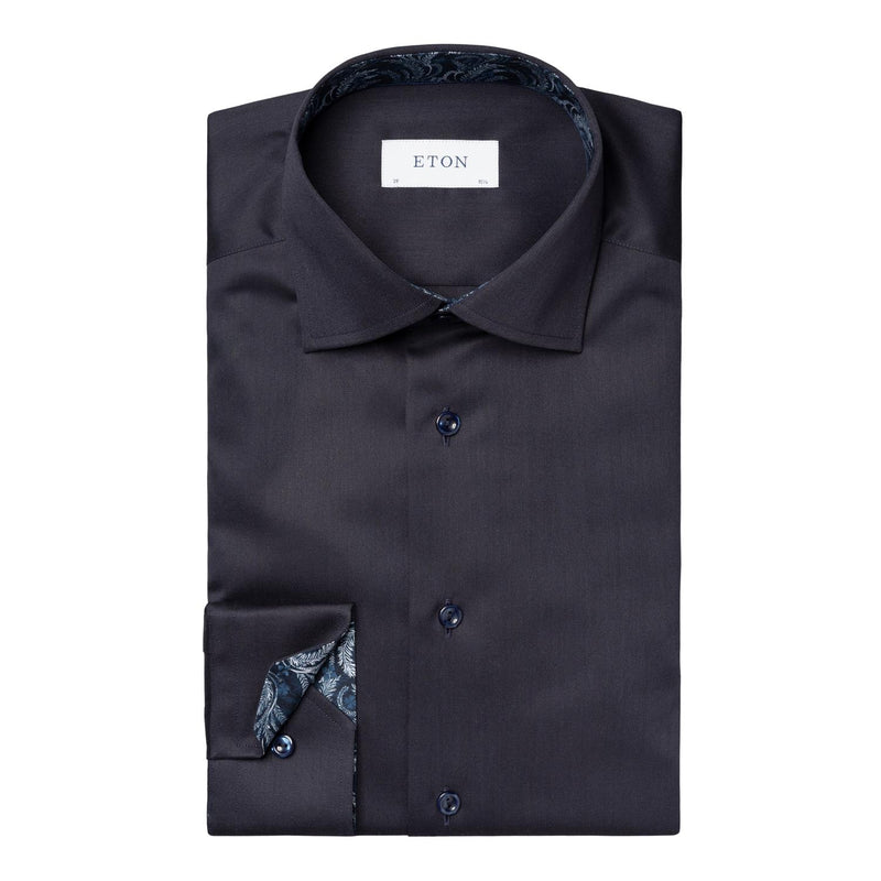 Skjorte - Signature Twill Slim Fit Shirt Dark Blue Floral