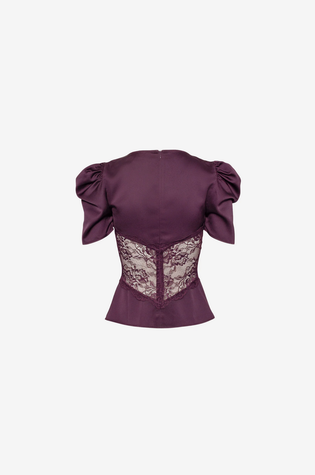 Topp - Francis Lace Top Burgundy