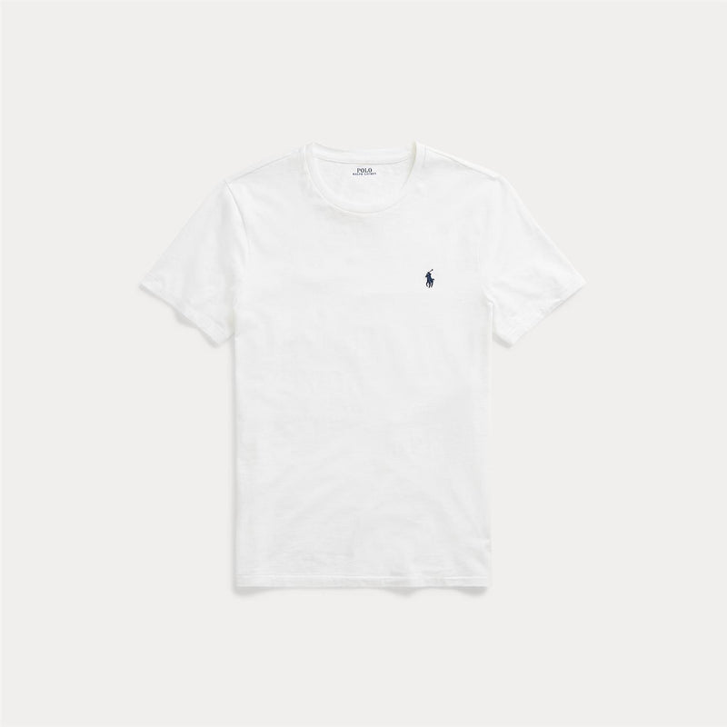 T-Skjorte - Custom Slim Fit Jersey Crewneck T-Shirt White