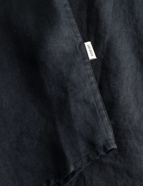 Skjorte - Kris Linen SS Shirt Dark Navy