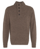 Genser - Essent Patch Half Zip Knitted Jumper Washed Stone
