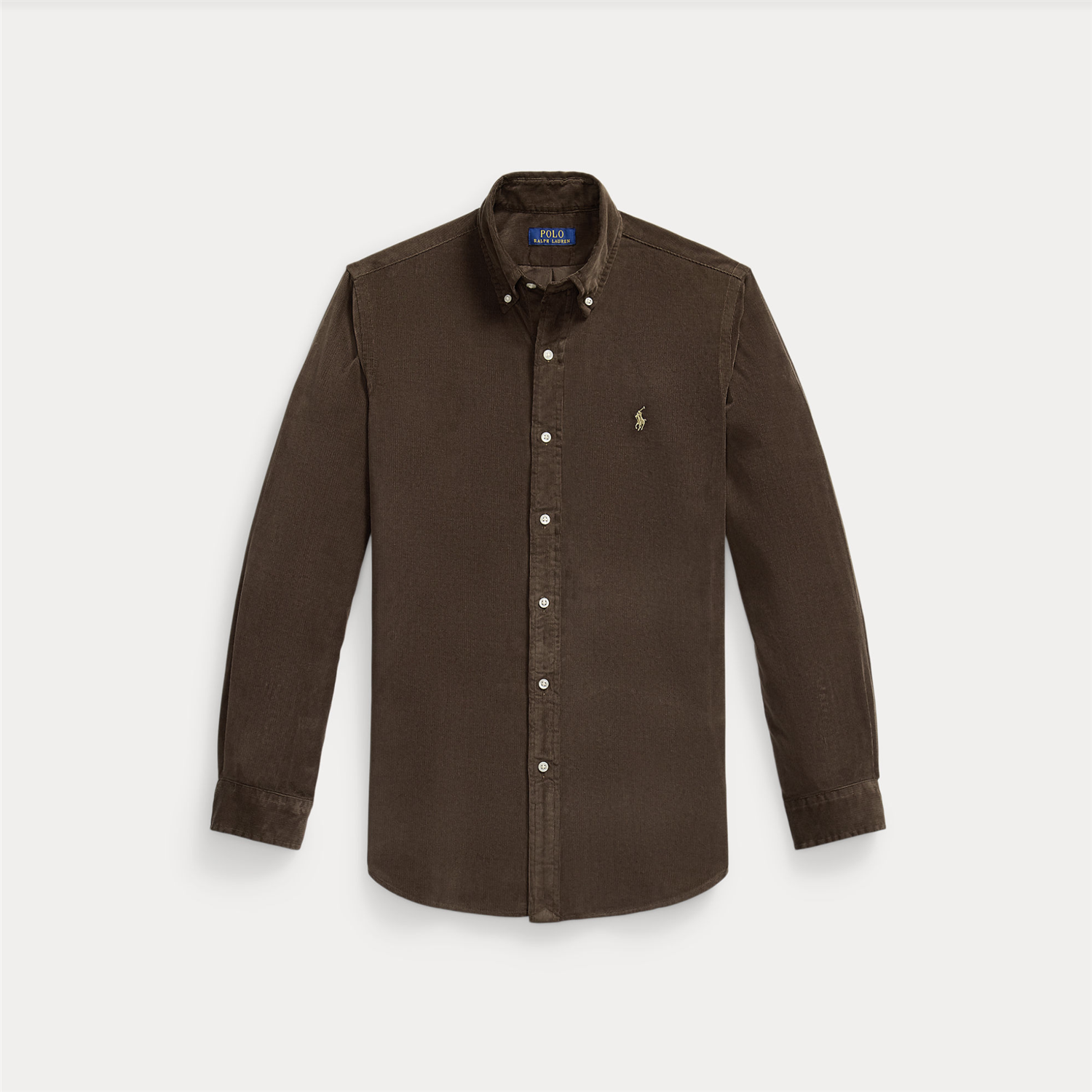 Skjorte - Custom Fit Corduroy Shirt Nutmeg Brown