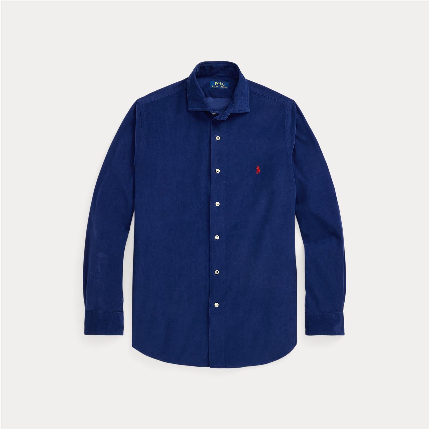 Skjorte - Custom Fit Corduroy Shirt Freshwater