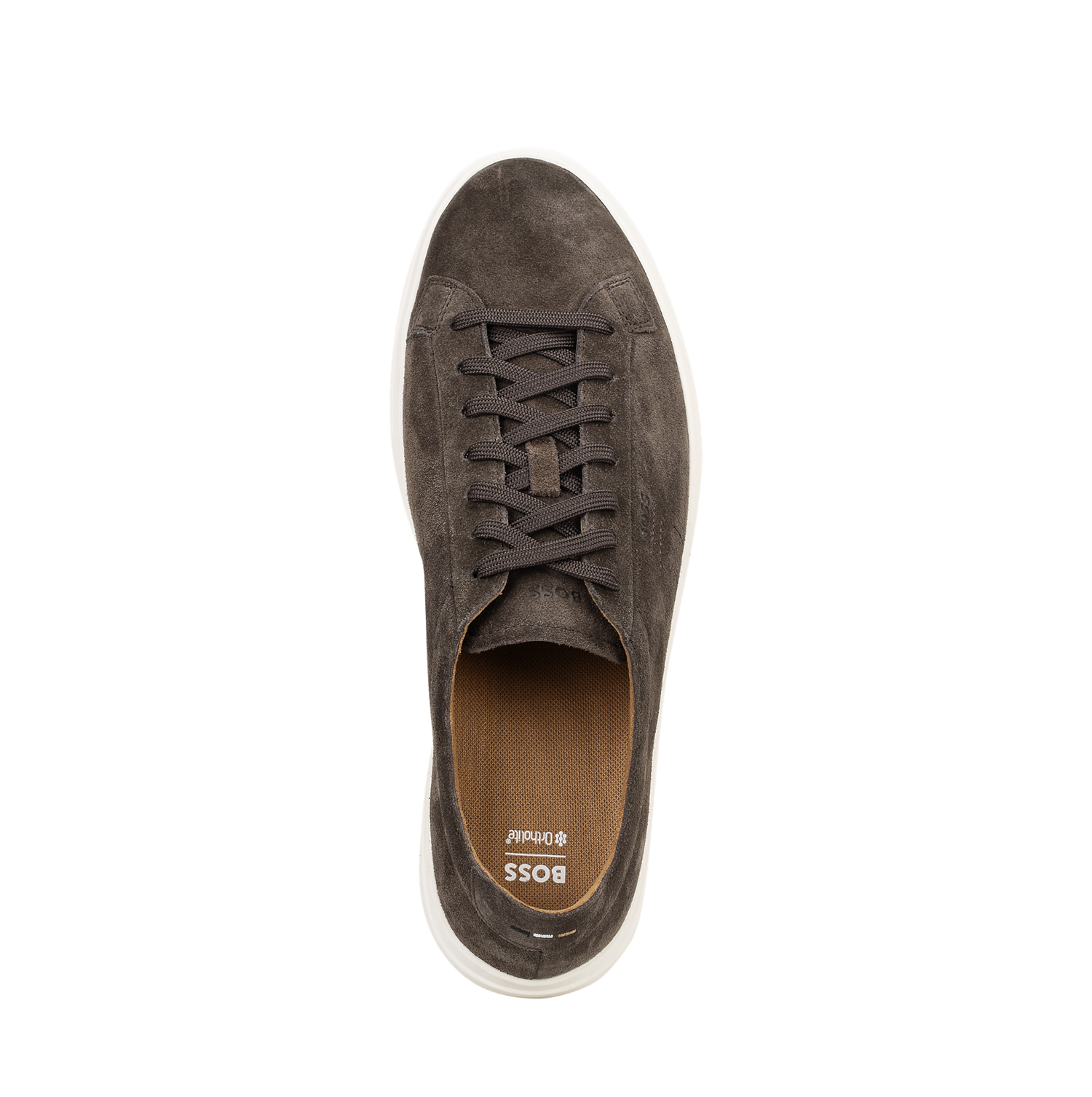 Sneakers - Kieran Suede Trainers With Rubber Outsole Dark Brown