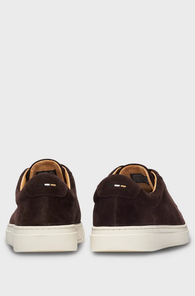 Sneakers - Kieran Suede Trainers With Rubber Outsole Dark Brown