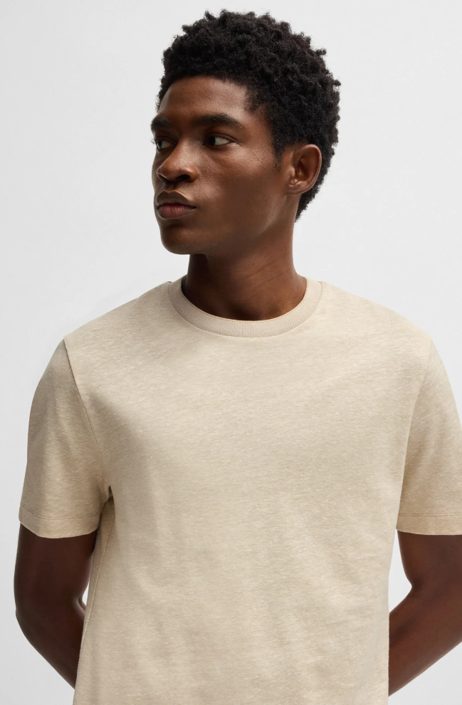 T-Skjorte - Thompson Regular-Fit T-Shirt In Cotton Linen