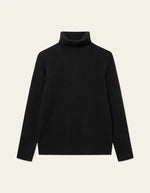 Genser - Eddie Wool Rib Rollneck Knit Black