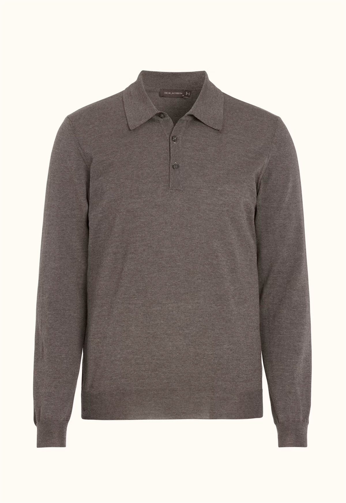 Genser - Regular Fit Genser Ekstra Fin Merinoull Taupe Brown