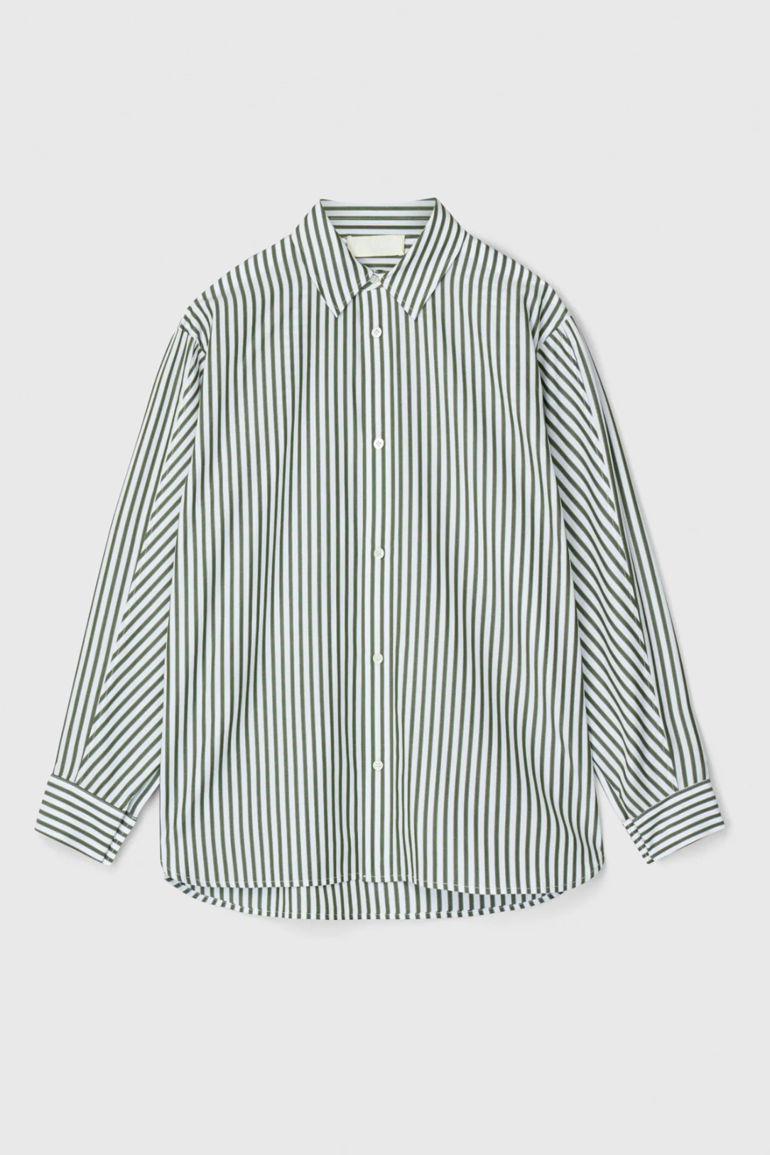 Skjorte - Coastal Shirt Olive & White Stripe