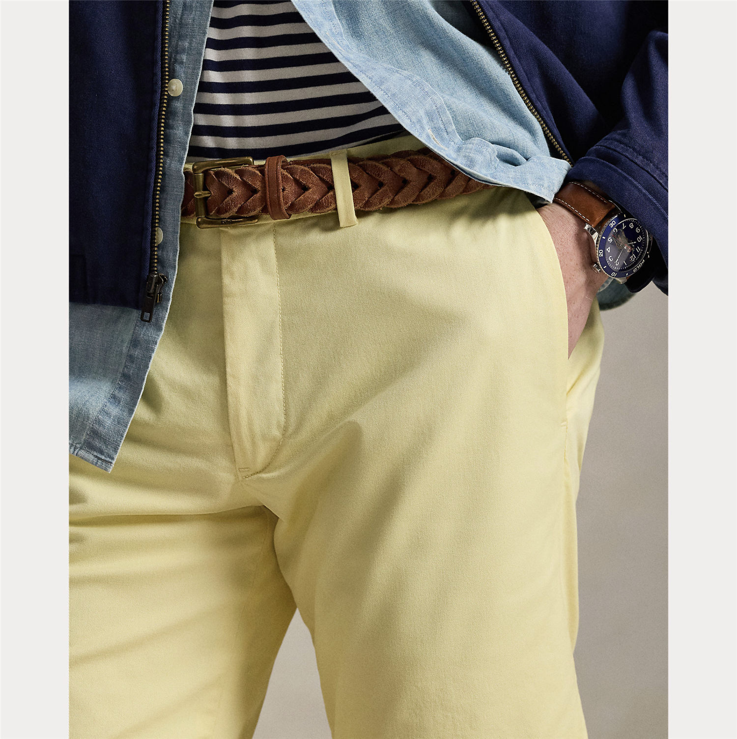 Shorts - Stretch Straight Fit Chino Short T-bird Yellow
