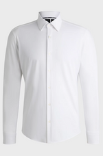 Skjorte - Joe Kent Regular-Fit Shirt Structured Performance Stretch White