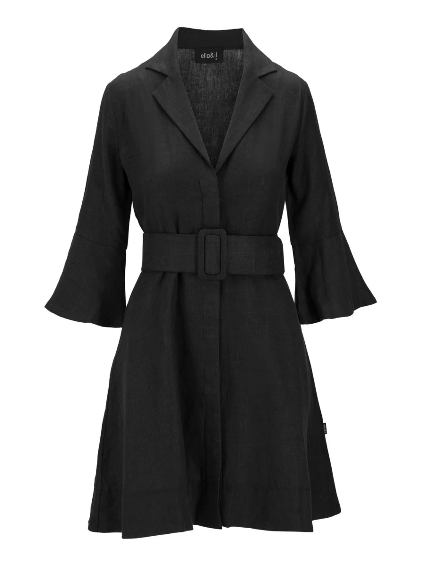 Kjole - Astrid Linen Dress Black