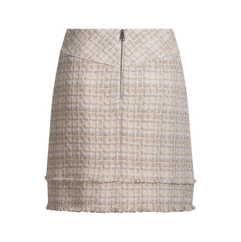 Skjørt - Vafrosa Slim-Fit Tweed Mini Skirt With Fringing Open Miscellaneous