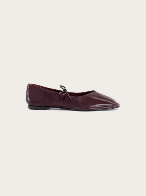 Ballerinasko - Sway Burgundy Leather Ballet Flats