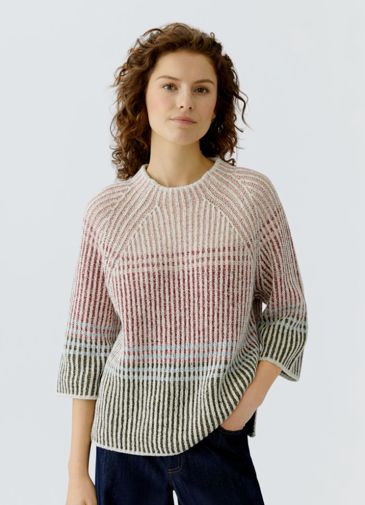 Genser - Pullover Offwhite Red